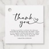 Modern Black and White 30th Birthday Thank You Bedankjes Labels (Voorkant)