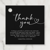 Modern Black and White 30th Birthday Thank You Bedankjes Labels (Voorkant)