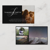 Modern Black and White 4 Fotografie Visitekaartje (Voorkant / Achterkant)