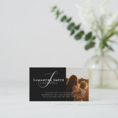 Modern Black and White 4 Fotografie Visitekaartje (Staand voorkant)