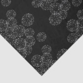 Modern Black and White Boho Chic Daisy Pattern  Tissuepapier (Detail)