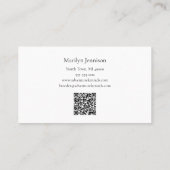 Modern Black and White Boxer Silhouette Visitekaartje (Achterkant)