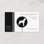 Modern Black and White Boxer Silhouette Visitekaartje (Voorkant)