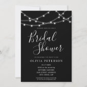 Modern Black and White Bridal Shower Invitation Kaart (Voorkant)