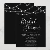 Modern Black and White Bridal Shower Invitation Kaart (Voorkant / Achterkant)