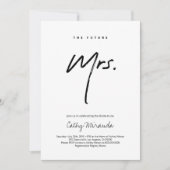 Modern Black and White Bridal Shower Invitation Kaart (Voorkant)