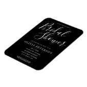 Modern Black and White Bridal Shower Invitation Magneet (Linkerzijde)