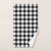 Modern Black and White Buffalo Checks Pattern Bad Handdoek (Handdoek)