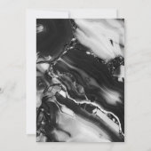 Modern Black and White Calligraphy Wedding Kaart (Achterkant)