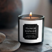 Modern Black and White Candle Product Label
