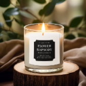 Modern Black and White Candle Product Label