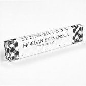 Modern Black and White Check Gingham Pattern Naambordje