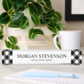Modern Black and White Check Gingham Pattern Naambordje