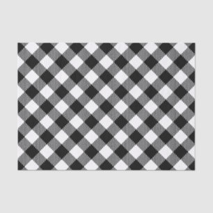 Modern Black and White Check Gingham Pattern Tissuepapier