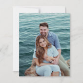 Modern Black and White Chic Budget Wedding Invite (Achterkant)