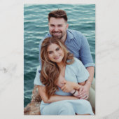 Modern Black and White Chic Wedding Menu (Achterkant)