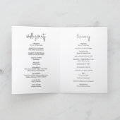 Modern Black and White Chic Wedding Programma (Binnen)