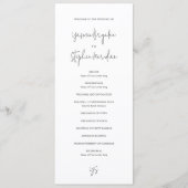Modern Black and White Chic Wedding Programmakaart (Voorkant)