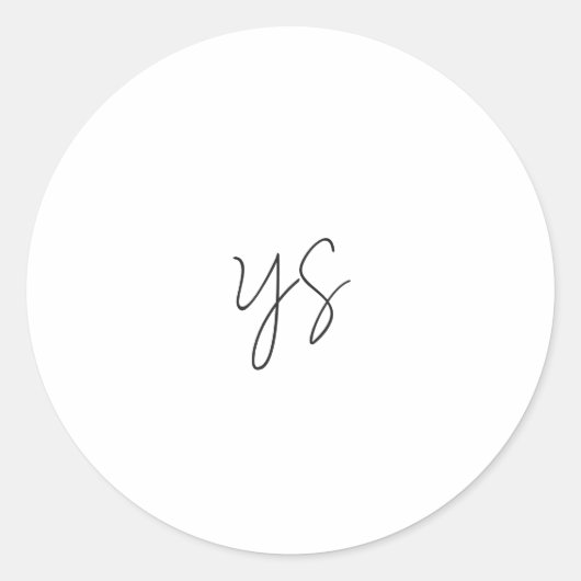 Modern Black and White Chic Wedding Ronde Sticker (Voorkant)