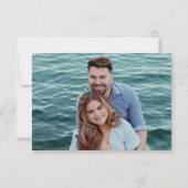 Modern Black and White Chic Wedding RSVP Kaartje (Achterkant)