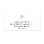 Modern Black and White Chic Wedding Rubberstempel (Afrduk)