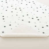 Modern Black and White Children's Blanket  Sherpa Deken (3/4)