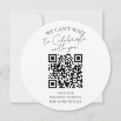 Modern Black and White Circle Photo Save the Date (Achterkant)