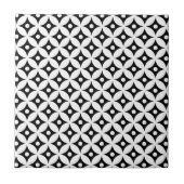 Modern Black and White Circle Polka Dots Pattern Tegeltje (Voorkant)