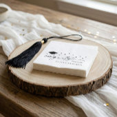 Modern Black and White Class of 2026 Graduation Servet