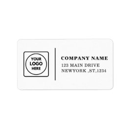 Modern Black and White Custom Logo Address Labels