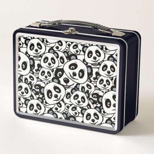 Modern Black and White Cute Panda Bear Pattern (Voorkant)