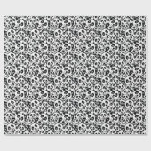 Modern Black and White Cute Panda Bear Pattern Cadeaupapier (Vlak)