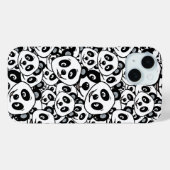 Modern Black and White Cute Panda Bear Pattern Case-Mate iPhone Case (Achterkant (horizontaal))