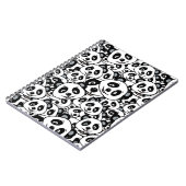 Modern Black and White Cute Panda Bear Pattern Notitieboek (Linkerzijde)