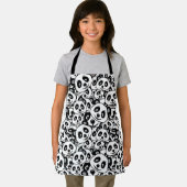Modern Black and White Cute Panda Bear Pattern Schort (Insitu)