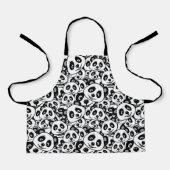 Modern Black and White Cute Panda Bear Pattern Schort (Voorkant)