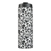 Modern Black and White Cute Panda Bear Pattern Thermosbeker (Voorkant)