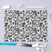 Modern Black and White Cute Panda Bear Pattern Tissuepapier (Craft)