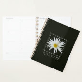 Modern Black and White Daisy Pattern Name 2026 Planner (Display)