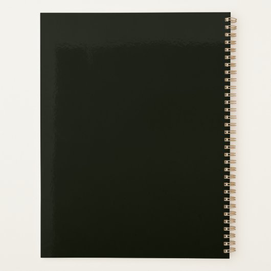 Modern Black and White Daisy Pattern Name 2026 Planner (Achterkant)