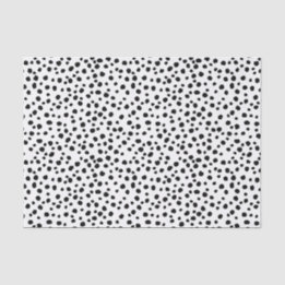 Modern Black and White Dalmatian Spot Pattern Tissuepapier
