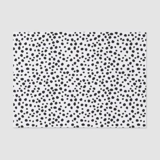 Modern Black and White Dalmatian Spot Pattern Tissuepapier (Voorkant)