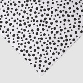 Modern Black and White Dalmatian Spot Pattern Tissuepapier (Detail)