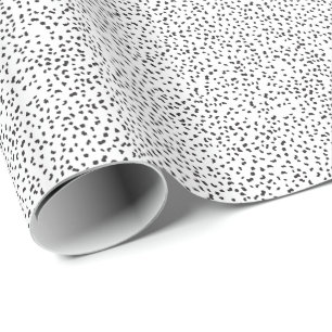 Modern Black and White Dalmatian Spots Cadeaupapier