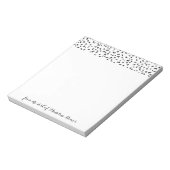Modern Black and White Dalmatian Spots Notitieblok (Linkerzijde)