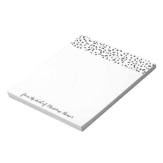 Modern Black and White Dalmatian Spots Notitieblok (Linkerzijde)