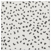 Modern Black and White Dalmatian Spots Pattern Stof (Close Up)