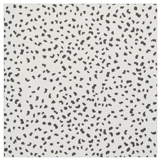 Modern Black and White Dalmatian Spots Pattern Stof (Swatch)