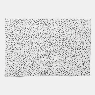 Modern Black and White Dalmatian Spots Theedoek