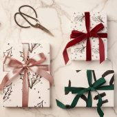 Modern Black and white doodle style art  Inpakpapier Vel